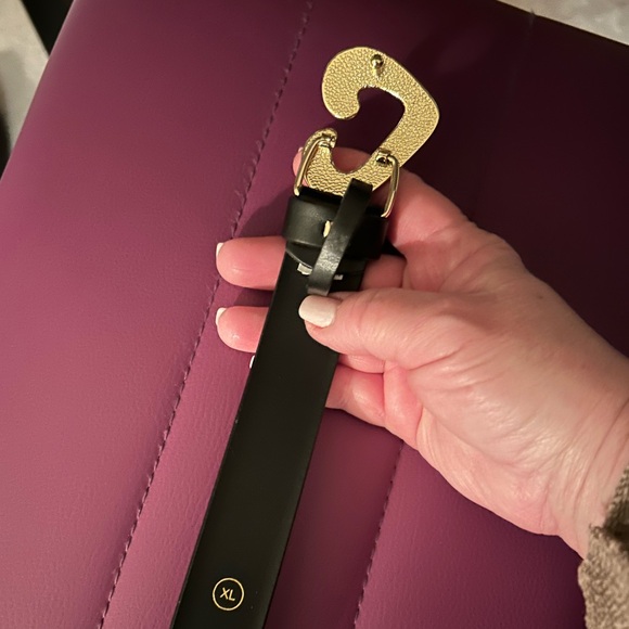 J. Crew Heart Classic Italian Leather Belt Black XL - Picture 7 of 8